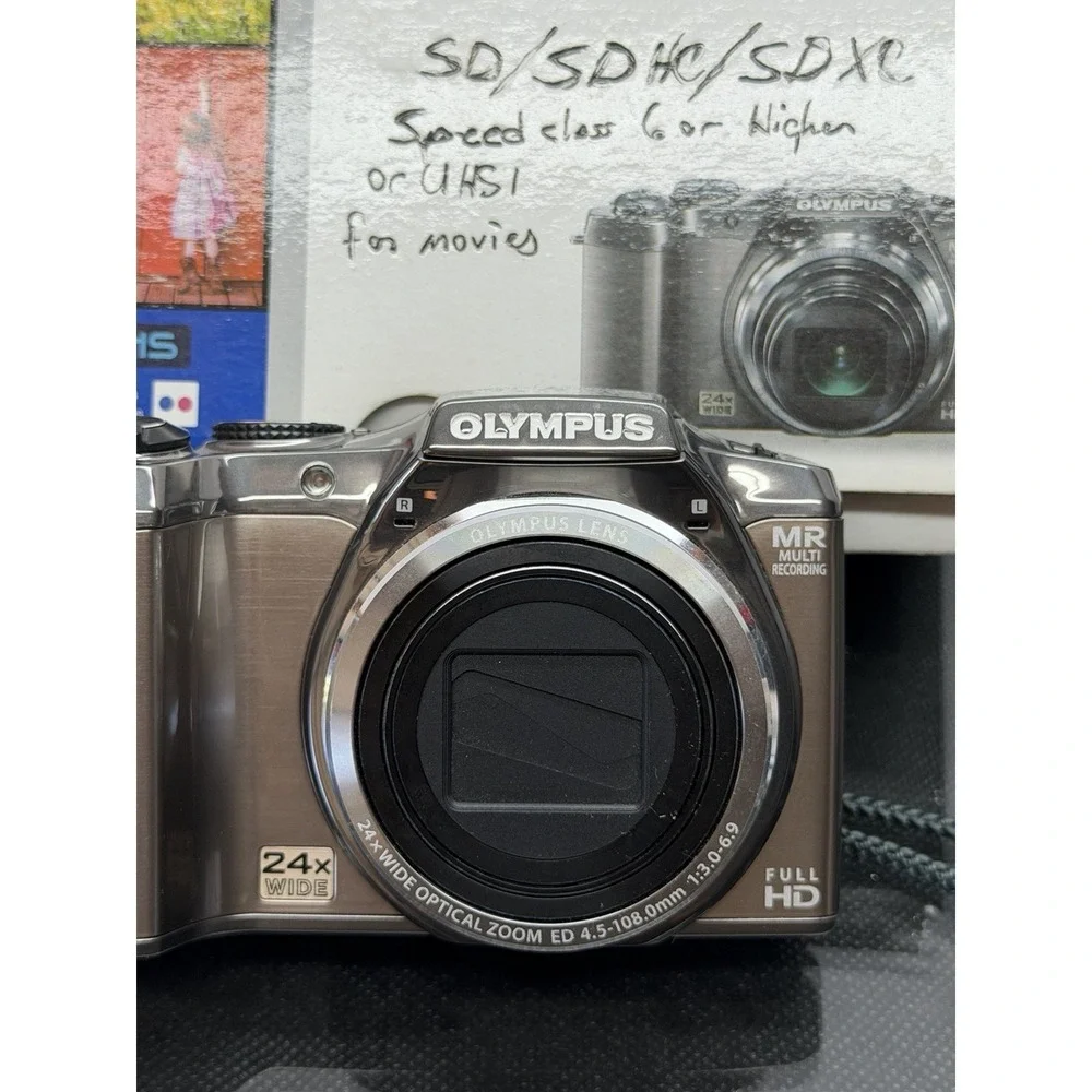Olympus SZ-31MR Digital Camera 16MP Full HD Silver - Excellent Condition Tested